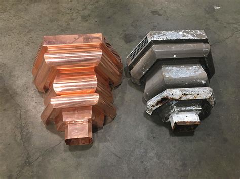 sheet metal conductor head|copper conductor heads.